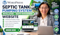 build wordpress septic tank pumping system installation waste management website