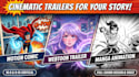 create cinematic motion comic webtoon trailer manga animation comic book video