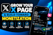 promote your twitter x page link to complete x monetization and start earnings