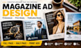 design magazine ad, print ad, editorial advertisement, one pager