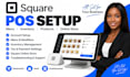 setup square pos system, menu, inventory