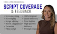 provide professional script coverage, screenplay feedback and story