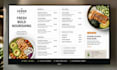 design a modern restaurant food menu