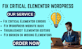 fix critical elementor word press website errors bugs form responsive issues