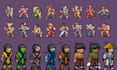 create pixel art fighting game characters, sprite sheets and combat animations