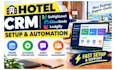 setup hotel crm gohighlevel cloudbed lodgify guest booking feedback automation