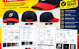 create cap tech pack for baseball, bucket, fitted and trucker for headwear