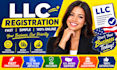 do your complete US llc registration, llc formation, ein and boi setup