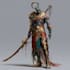 create a unique futuristic character design for games and projects