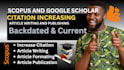 increase google scholar using research gate and journal