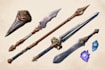 design custom weapon, device vector art illustration