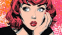 draw a retro pop art roy lichtenstein style