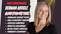 write article, website content, german content, blog post seo german guest post