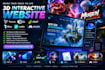 create 3d interactive website threejs webgl gsap rive lottie animation megen