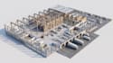 design warehouse layout, industrial facility and logistics space plan