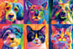 create custom professional animal pop art illustration