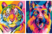make high quality animal pop art illustration