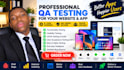 do app testing, qa review, website testing and usability testing