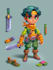 make 2d game character illustration