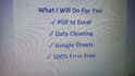 do fast and accurate data entry, excel, and PDF to excel