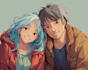 do anime couple illustration for you