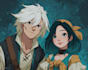 create anime couple illustration