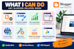 create and design blogger blogspot website, do all services