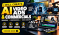 create ai video ads and commercials