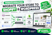 migrate woocommerce squarespace wix shopware to shopify wordpress