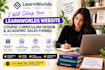 setup website, course curriculum design, academic sales funnel