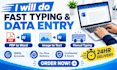 do fast and accurate copy typing  and handwritten