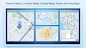create custom maps, location map, route and area map
