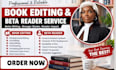 proofreading book editing and beta reading line edit and amazon kdp publishing