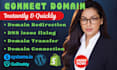 connect domain, transfer domain and redirect domain to any website, fix dns