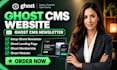 build ghost cms website setup ghost blog customize ghost theme and newsletter