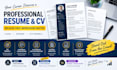 create modern professional resume CV design