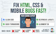 fix HTML CSS and responsive web bugs