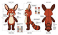 design plush character reference sheet stuffed animal toy tech pack