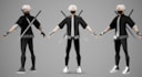 create retro lowpoly india game character model, psx style, ps2, ps1, super n64
