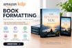 do amazon KDP formatting fix rejected covers, and format book interiors on canva