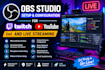 setup obs studio for twitch youtube and live streaming
