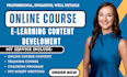 create online course content training manual work book ppt design video course