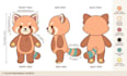 design a custom plush reference sheet for your character