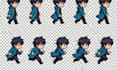 create 2d game character sprite sheet and animation