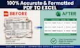 convert PDF to excel, scanned PDF, image and bank statement