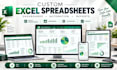 design editable excel, google sheets, budget spreadsheet and invoice templates