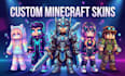 design custom minecraft skins java bedrock pixel character avatar mc skin