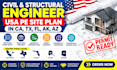 civil and structural engineer usa pe site plan in ca, tx, fl, ak, az, permit