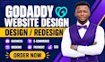 build godaddy website design and redesign