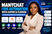 setup manychat CRM automation with zapier and flodesk integration